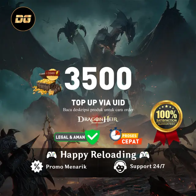 Jual 3500 Dragon Crystal Dragonheir Silent Gods degamingstore | VCGamers