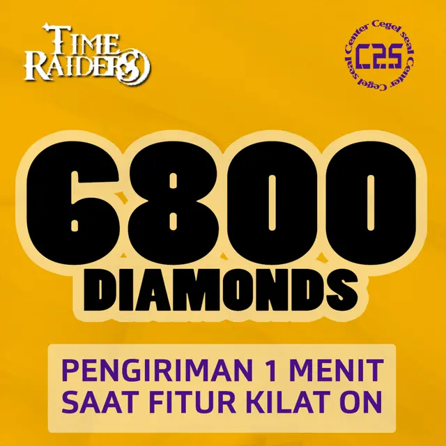 Jual 6.800 Diamonds Time Raiders Center Cegel Seal | VCGamers