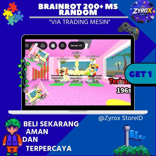 Jual Brainrot 200+ m/s Steal A Brainrot - Roblox Zyrox Store ID | VCGamers
