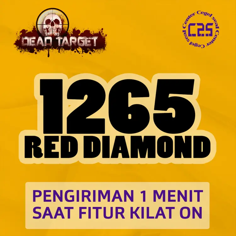 Jual 1265 Red Diamond Dead Target Zombie Center Cegel Seal | VCGamers