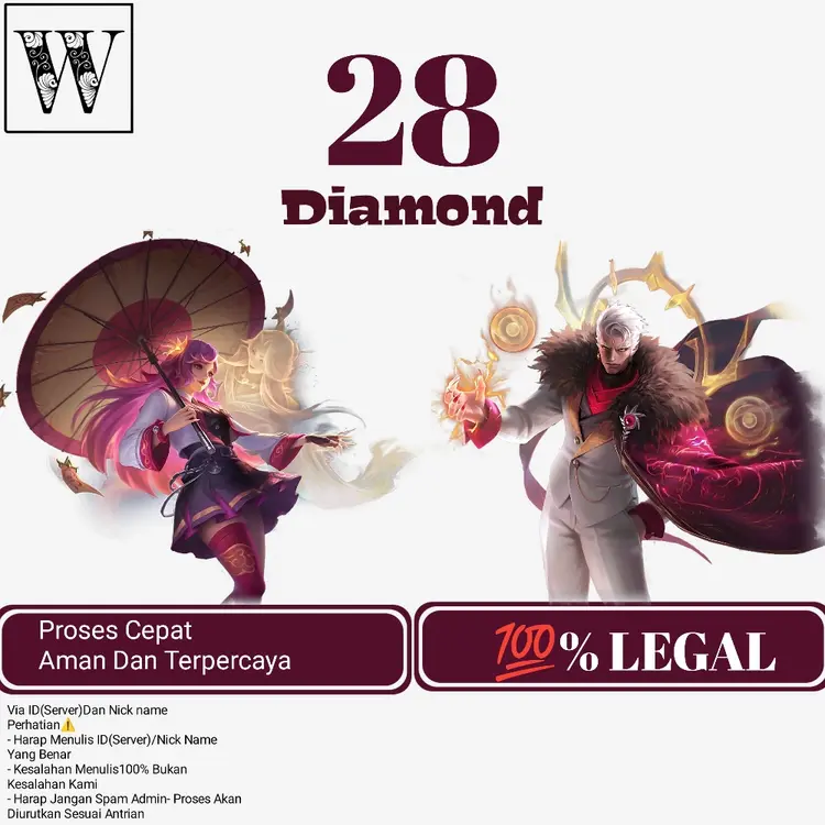 Jual 28 Diamonds Mobile Legends Wall's Store | VCGamers
