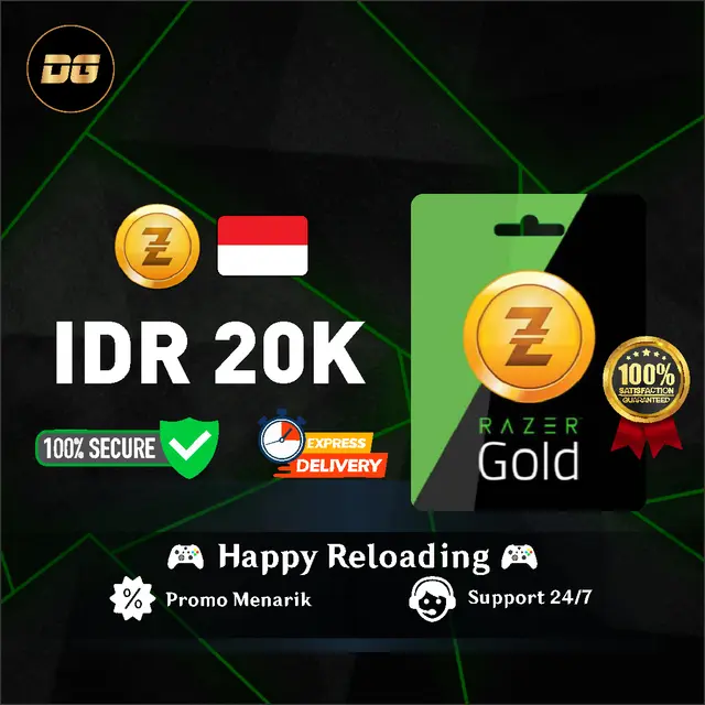 Jual IDR 20.000 Razer Gold PIN degamingstore | VCGamers