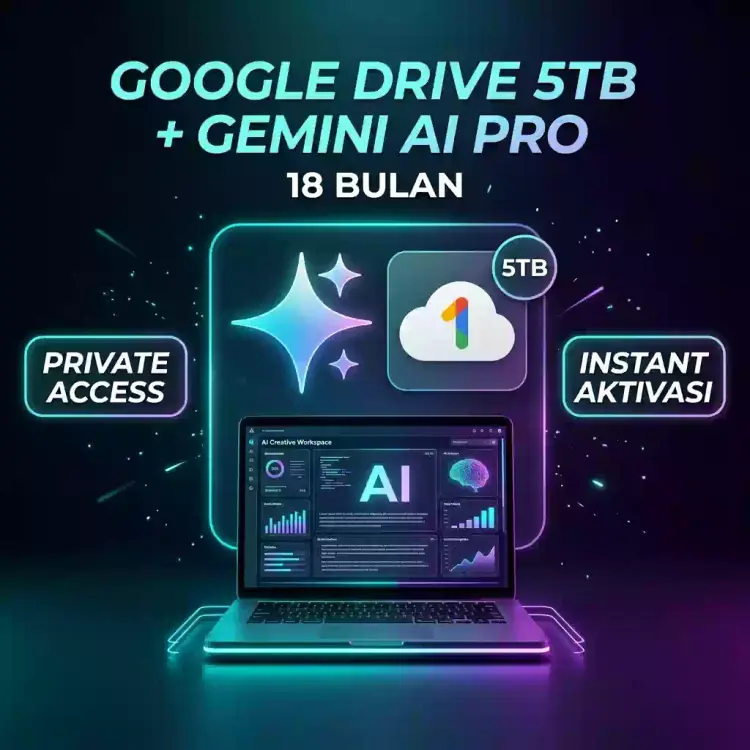Jual GOOGLE DRIVE 5TB + GEMINI AI PRO 18 BULAN PRIVATE Google Drive SINFARA | VCGamers