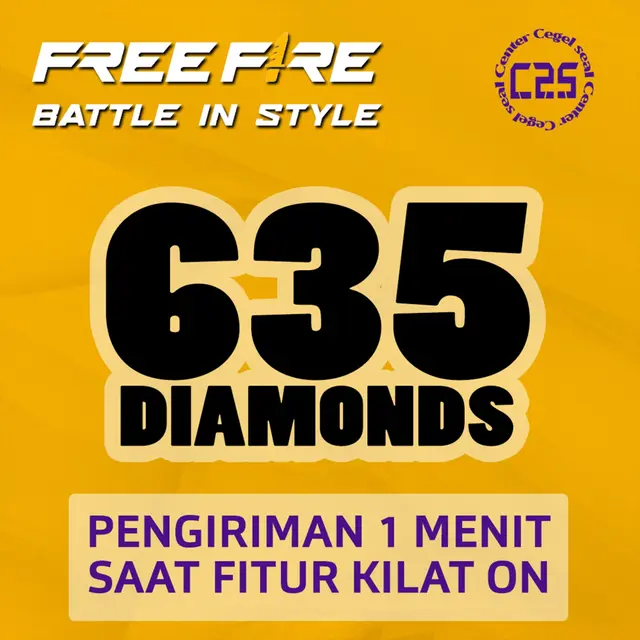 Jual 635 Diamonds Free Fire Center Cegel Seal | VCGamers