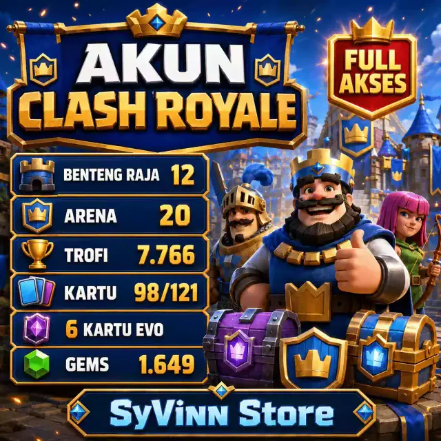 Jual Benteng Raja Level 12 Evolusi On Clash Royale SyVinn Store | VCGamers