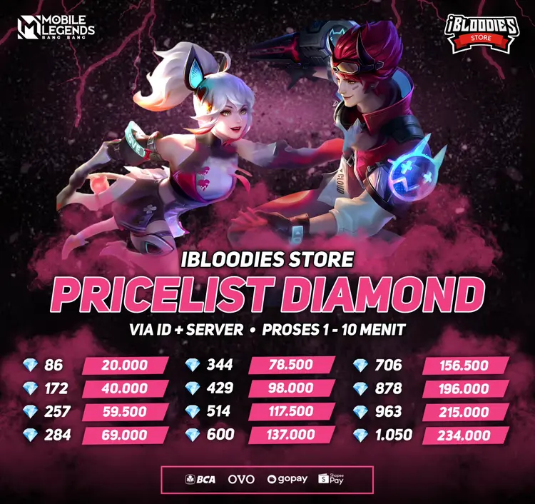Jual 344 Diamonds Mobile Legends iBloodies.Store | VCGamers