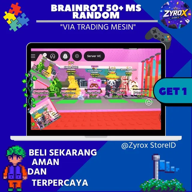 Jual Brainrot 50+ m/s Steal A Brainrot - Roblox Zyrox Store ID | VCGamers