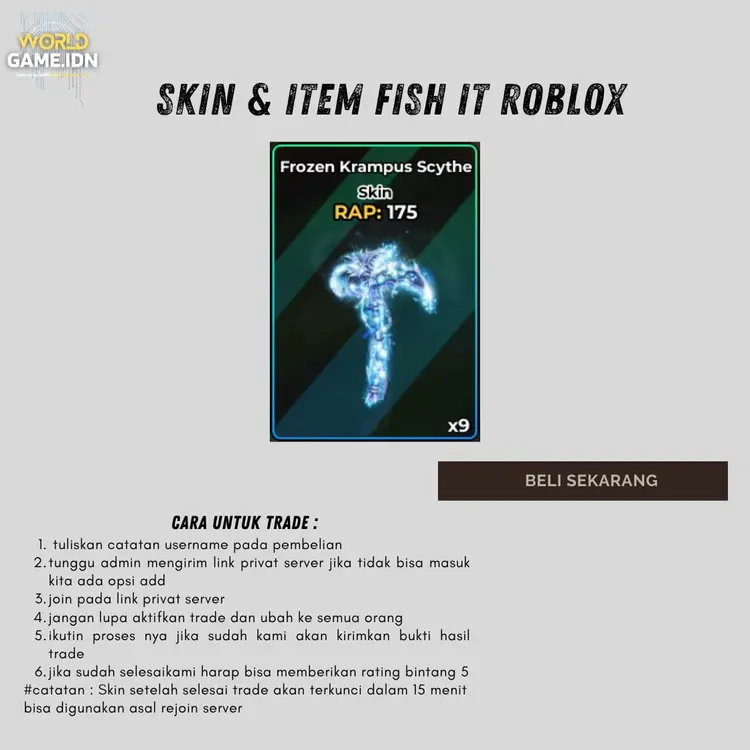 Jual Frozen Krampus Scythe Fish It! - Roblox worldgame.idn | VCGamers