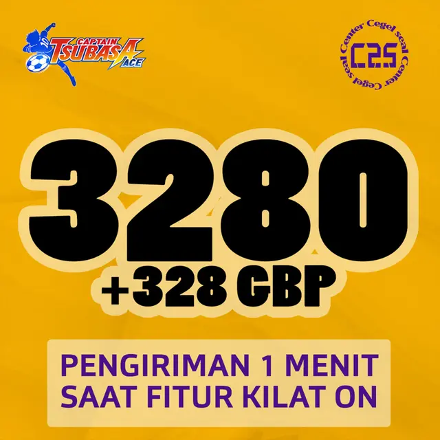 Jual 3.280 Golden Ball Pack Captain Tsubasa ACE Center Cegel Seal | VCGamers