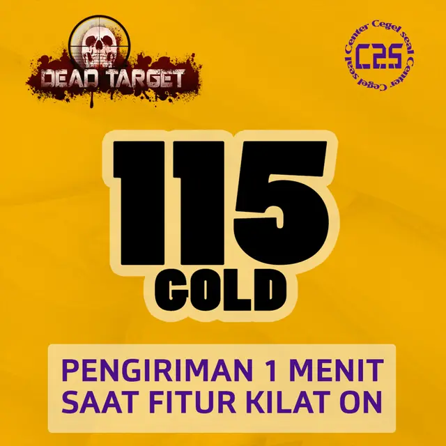 Jual 115 Gold Dead Target Zombie Center Cegel Seal | VCGamers
