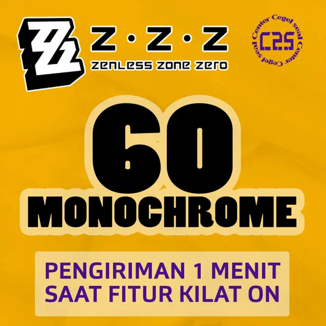 Jual 60 Monochrome Zenless Zone Zero Center Cegel Seal | VCGamers