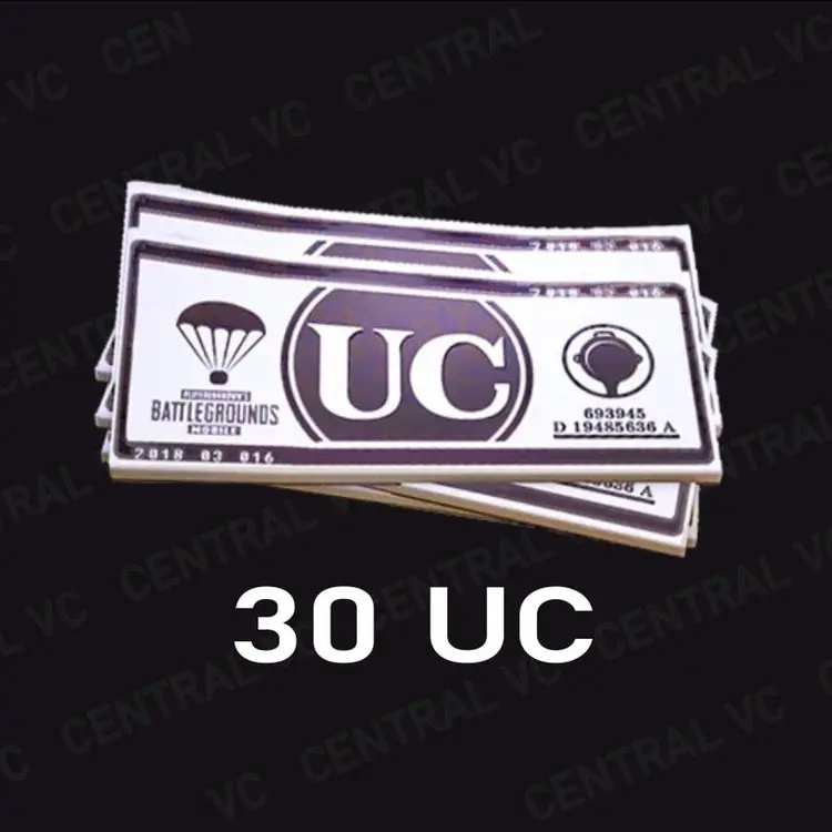 Jual 30 UC PUBG Mobile Central VC | VCGamers