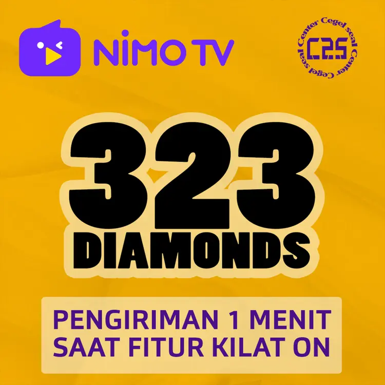 Jual 323 Diamonds Nimo TV Center Cegel Seal | VCGamers