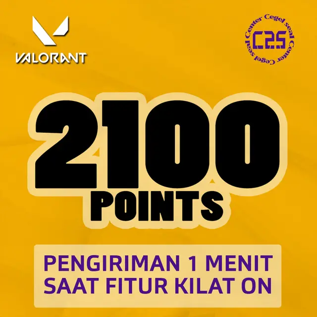 Jual 2.100 Points Valorant Center Cegel Seal | VCGamers