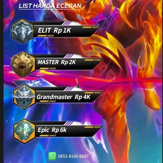 Jual Elite Perbintang Mobile Legends Reyhan. | VCGamers