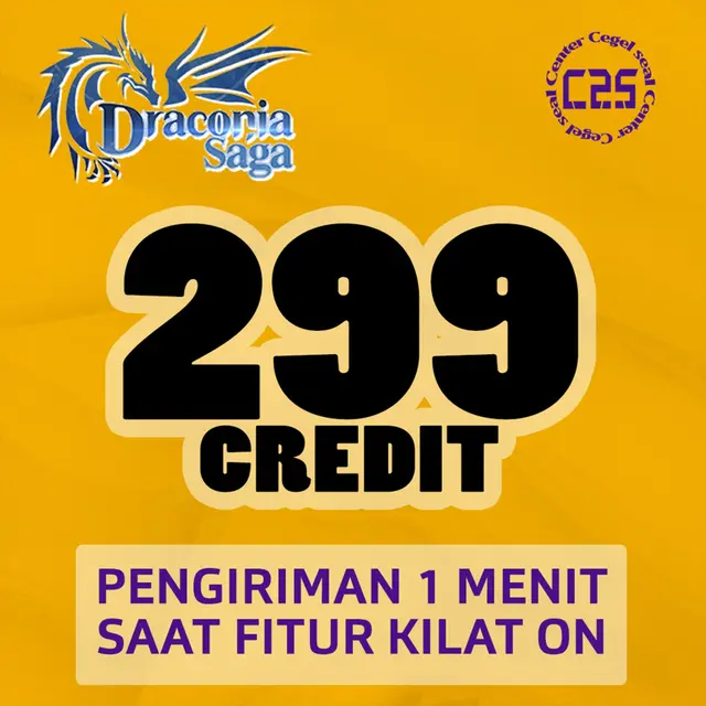 Jual 299 Credit Draconia Saga Center Cegel Seal | VCGamers