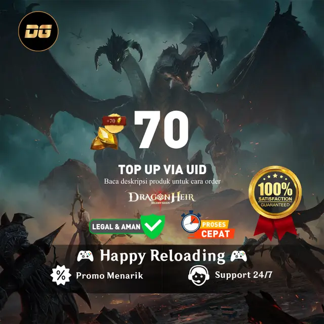 Jual 70 Dragon Crystal Dragonheir Silent Gods degamingstore | VCGamers