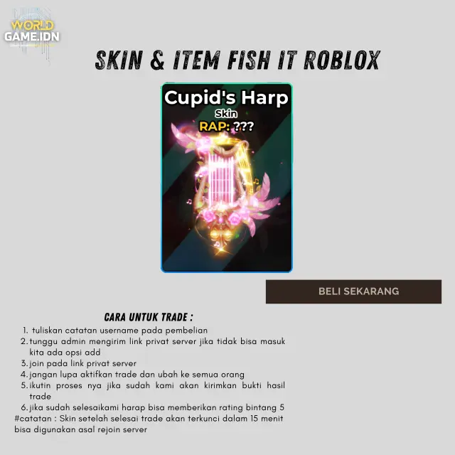Jual Cupids Harp Fish It! - Roblox worldgame.idn | VCGamers