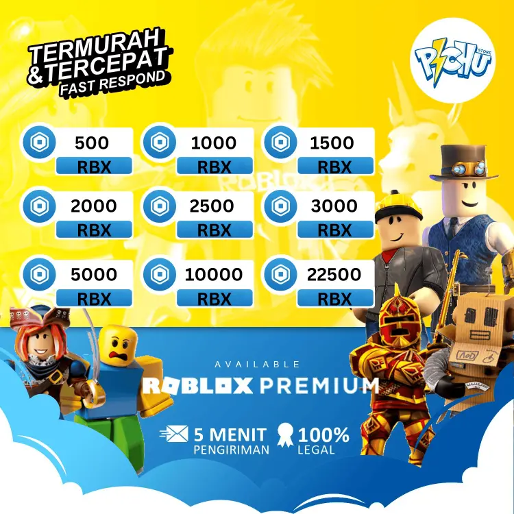 Jual 4.000 Robux (Via Login) Roblox PichuStore | VCGamers