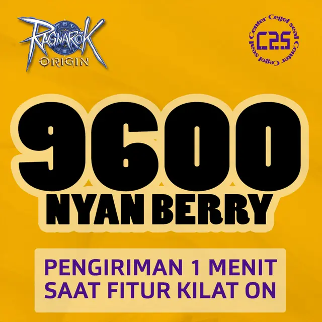 Jual 2 X 4800 Nyan Berry Ragnarok Origin Global (Link) Center Cegel Seal | VCGamers