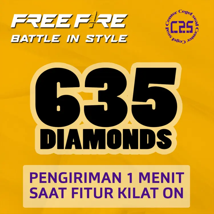 Jual 635 Diamonds Free Fire Center Cegel Seal | VCGamers
