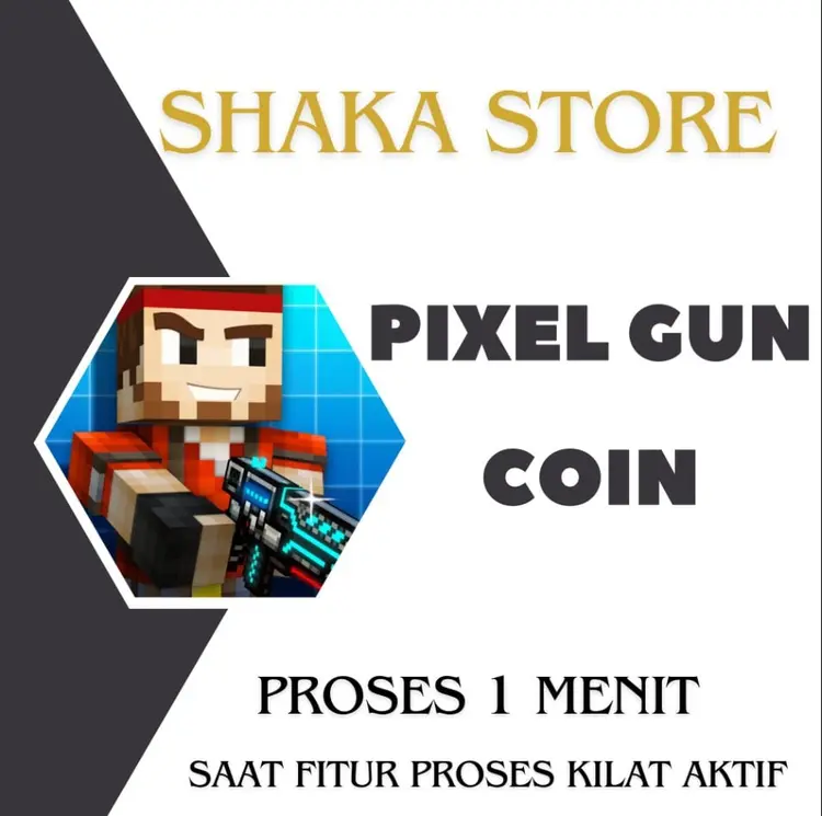 Jual 175 Gems Pixel Gun 3D Shaka Store | VCGamers