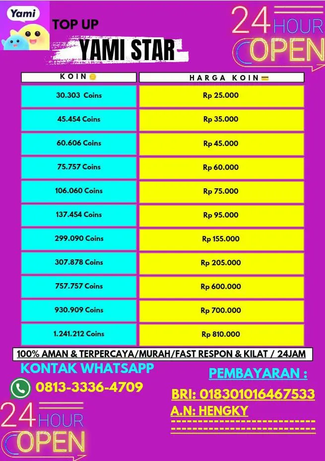 Daftar Produk Top up Yami star Terlaris & Terlengkap - VCGamers