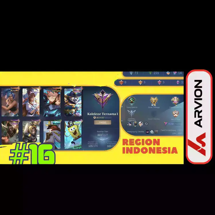Jual Akun Murah Mobile Legends ARVION | VCGamers