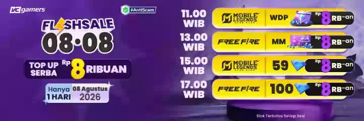 SPESIAL 08.08, TOP UP SERBA Rp8 RIBUAN