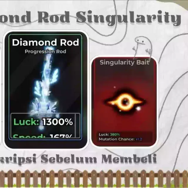 Jual Akun Fish IT! Diamond Rod + Singularity Bait Fish It! - Roblox Sanzz storee | VCGamers