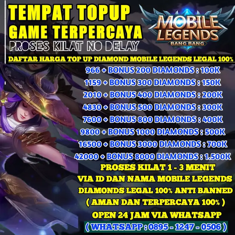 Jual 7600 Diamonds Mobile Legend / Diamond ML Mobile Legends FORUM EASPORT INDONESIA | VCGamers