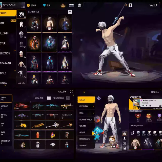 Jual AKUN FREE FIRE GRADE A Free Fire NINJA STORE  | VCGamers