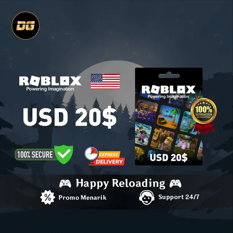 Jual Gift Card Roblox USD $20 Roblox degamingstore | VCGamers