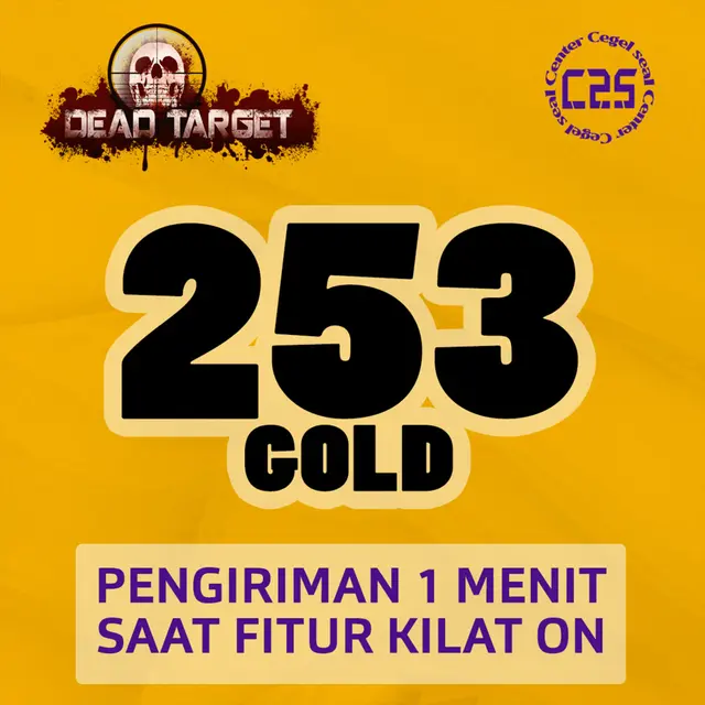 Jual 253 Gold Dead Target Zombie Center Cegel Seal | VCGamers
