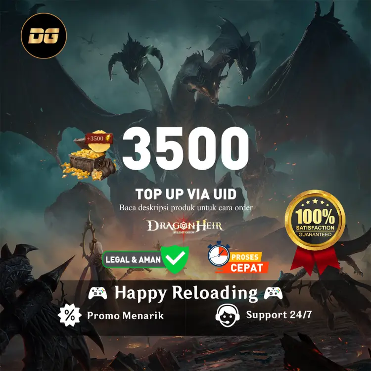 Jual 3500 Dragon Crystal Dragonheir Silent Gods degamingstore | VCGamers