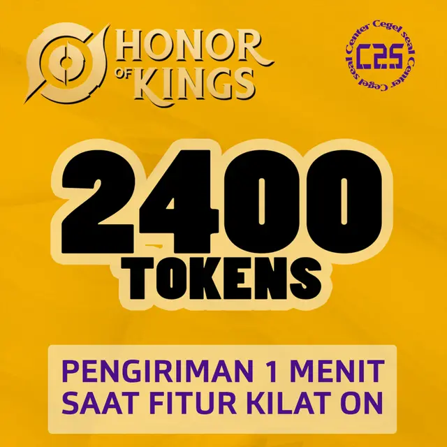 Jual 2.400 Tokens Honor Of Kings Center Cegel Seal | VCGamers