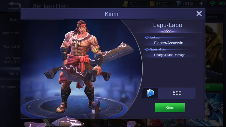 Jual Lapu Lapu Mobile Legends KALBAR GAME STORE | VCGamers