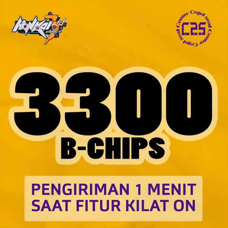 Jual 3.300  B-Chips Honkai Impact 3 Center Cegel Seal | VCGamers