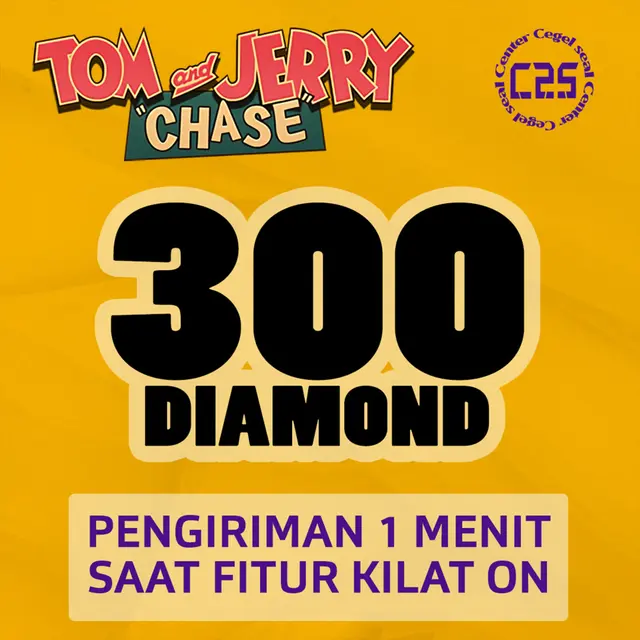 Jual 300 Diamond Tom and Jerry Chase Center Cegel Seal | VCGamers