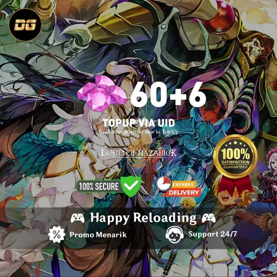 Jual 60 + 6 Magic Crystals Lord of Nazarick degamingstore | VCGamers