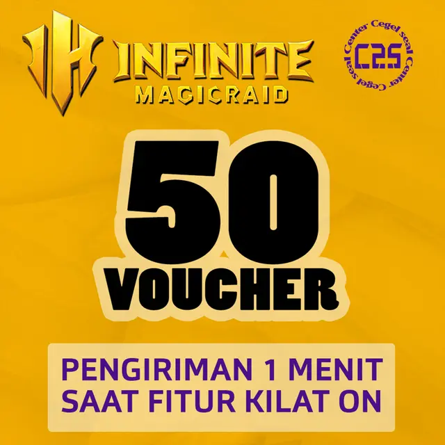 Jual 50 Voucher Infinite Magicraid Center Cegel Seal | VCGamers