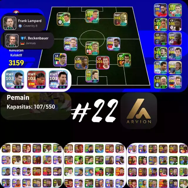 Jual STRENGTH 3100+ eFootball Mobile ARVION | VCGamers