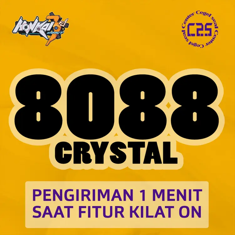 Jual 8.088 Crystal Honkai Impact 3 Center Cegel Seal | VCGamers