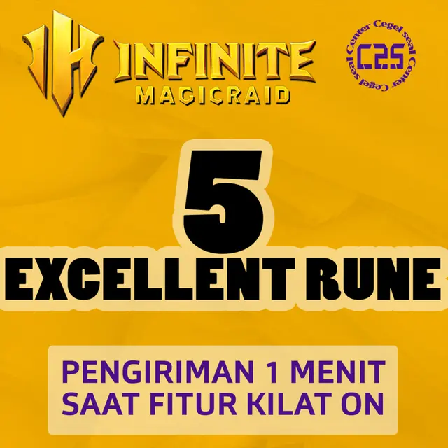 Jual 5 Excellent Rune Infinite Magicraid Center Cegel Seal | VCGamers