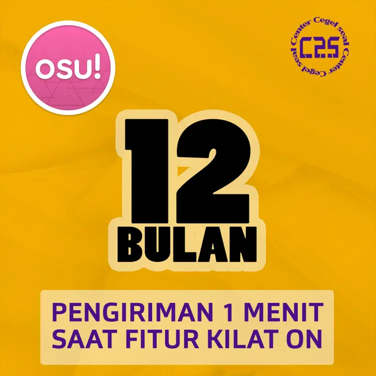 Jual 12 Bulan Osu! Center Cegel Seal | VCGamers