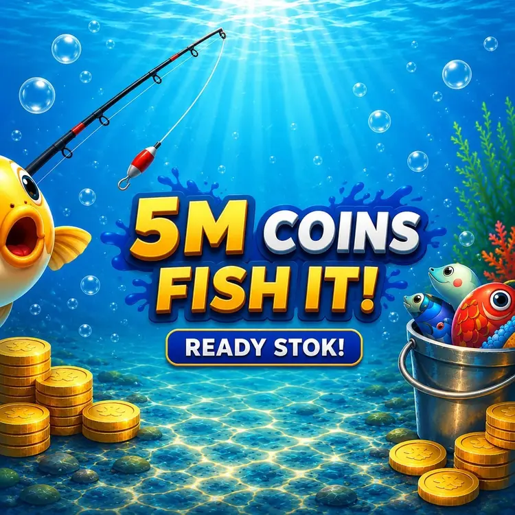 Jual 5M Coins (Fish It!) Fish It! - Roblox Hasan Gaming | VCGamers