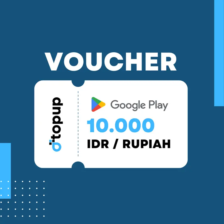 Jual IDR 10.000 Google Play Ditopup | VCGamers