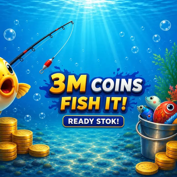Jual 3M Coins (Fish It!) Fish It! - Roblox Hasan Gaming | VCGamers