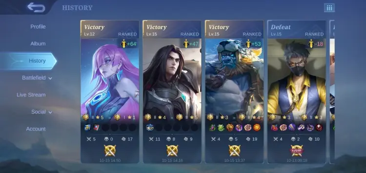 Jual Elite Perbintang Mobile Legends QueryKuy | VCGamers