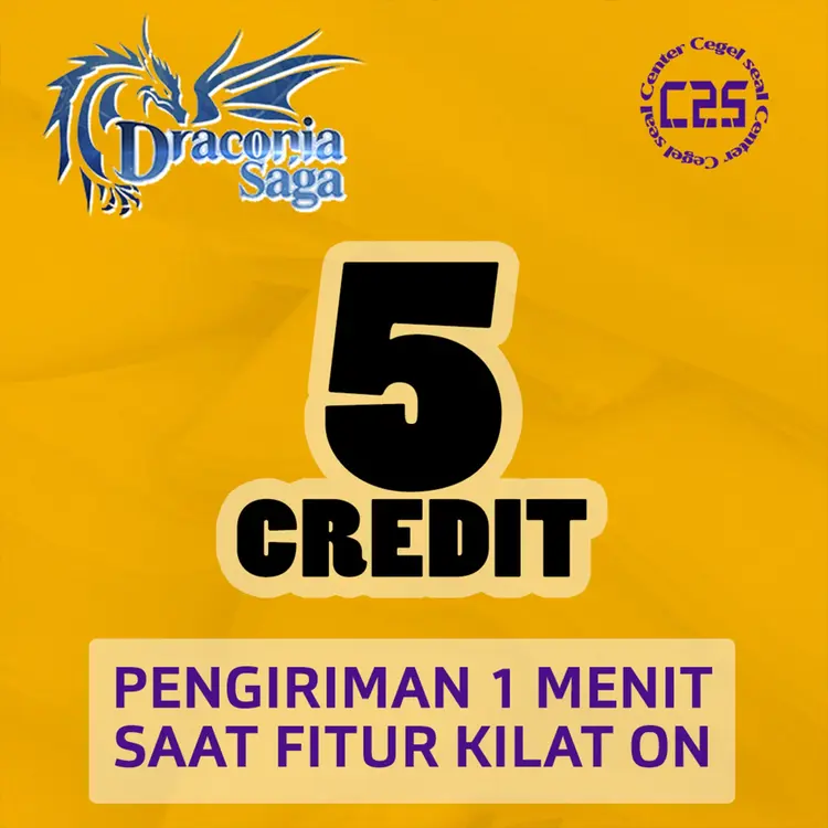 Jual 5 Credit (300 Prismite) Draconia Saga Center Cegel Seal | VCGamers